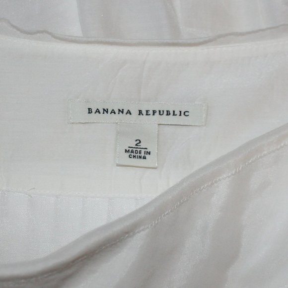 White Cotton/Silk blend skirt - Size 2 (NWOT) - Picture 5 of 7